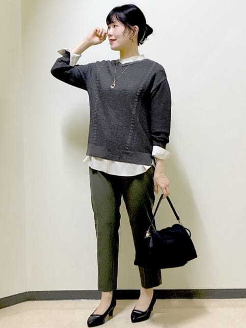  beni_gingerさんの「Reflect｜【パンツ合わせにぴったり◎】ゆったりオフボディニット」を使ったコーディネート