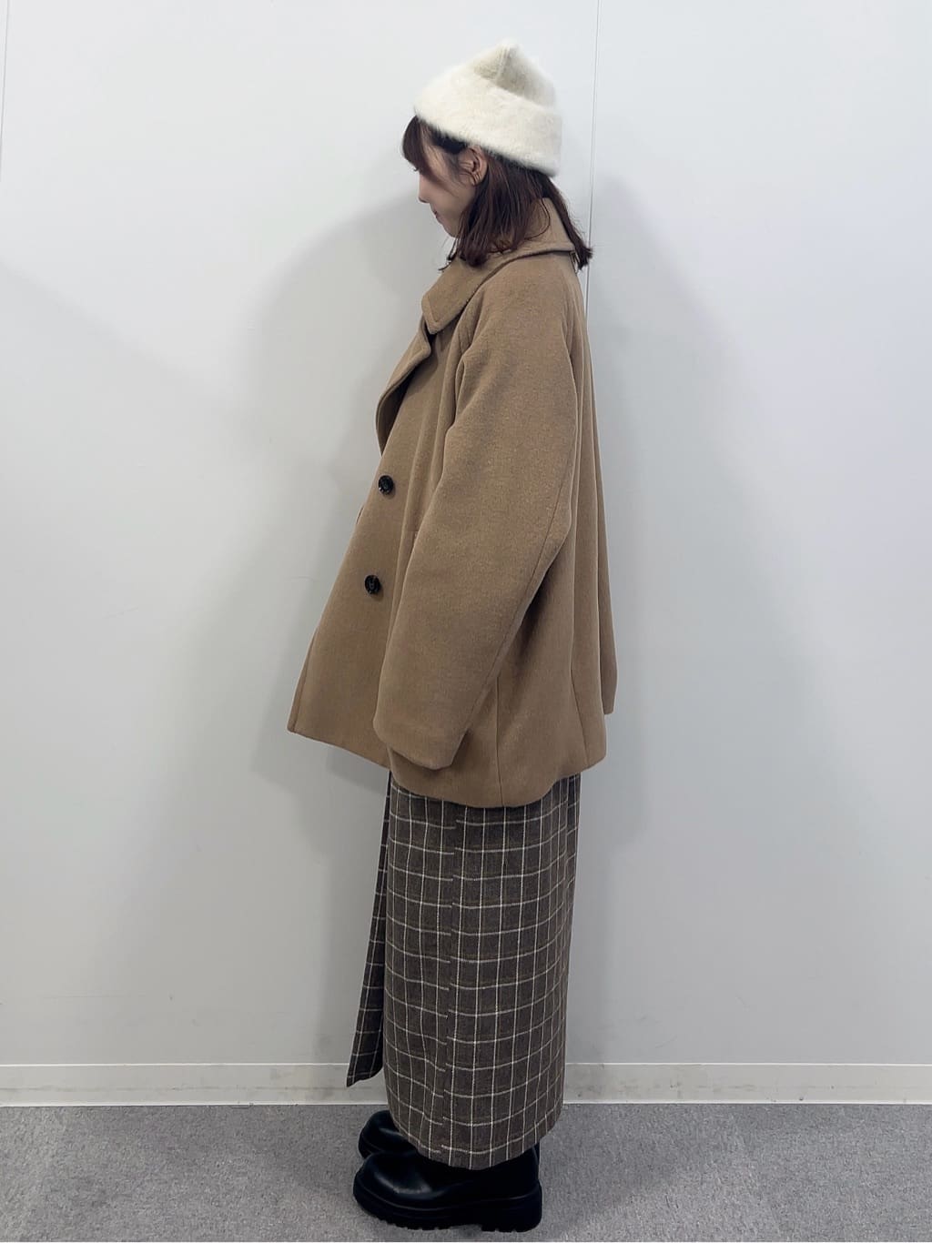 erikaさんの「OPAQUE.CLIP｜カシミヤブレンドウールミドルピーコート」を使ったコーディネート