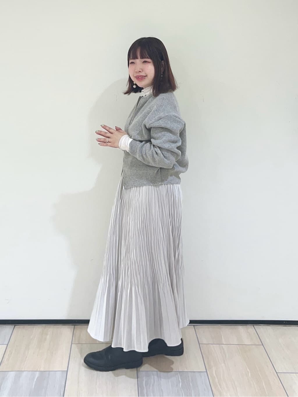 Mitsukiさんの「UNTITLED｜【ゆったりサイズ／着丈短め】ジップニットカーディガン」を使ったコーディネート