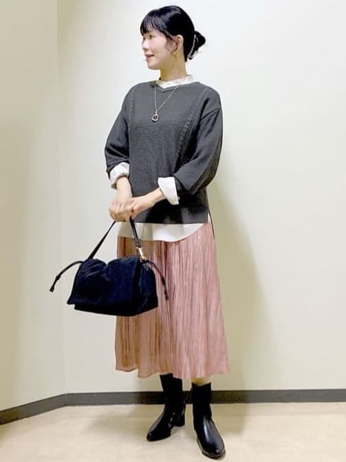  beni_gingerさんの「Reflect｜【パンツ合わせにぴったり◎】ゆったりオフボディニット」を使ったコーディネート