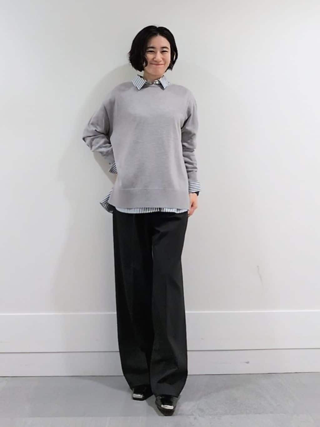 ミズタさんの「UNTITLED｜【8色展開/体型カバー】魅せるタイムレスニット」を使ったコーディネート