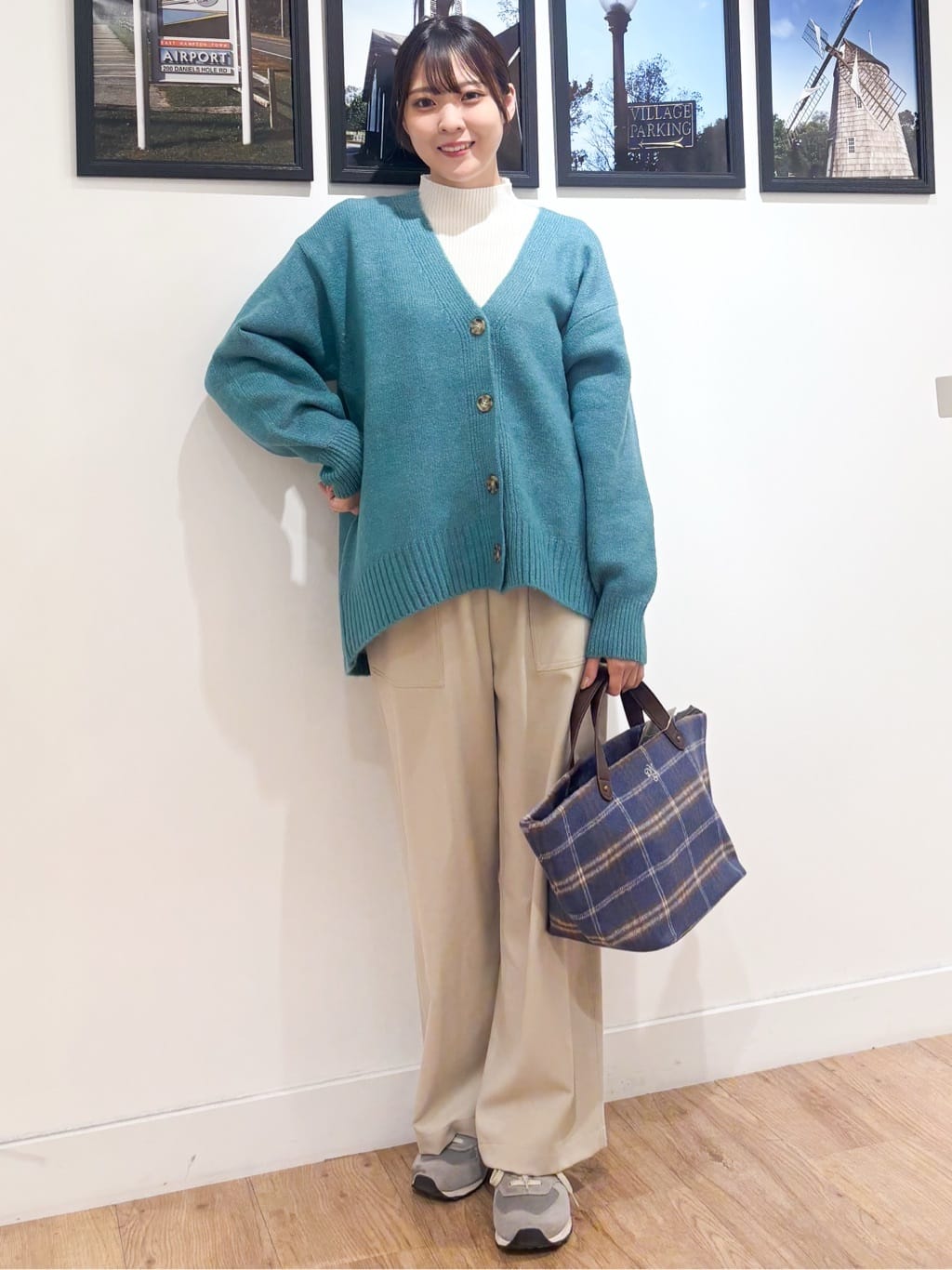 Ririkaさんの「Dessin｜【洗える】リブタートルネックニット」を使ったコーディネート