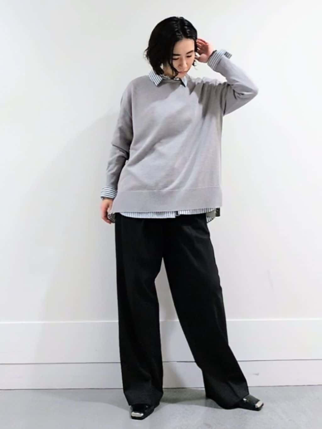 ミズタさんの「UNTITLED｜【8色展開/体型カバー】魅せるタイムレスニット」を使ったコーディネート