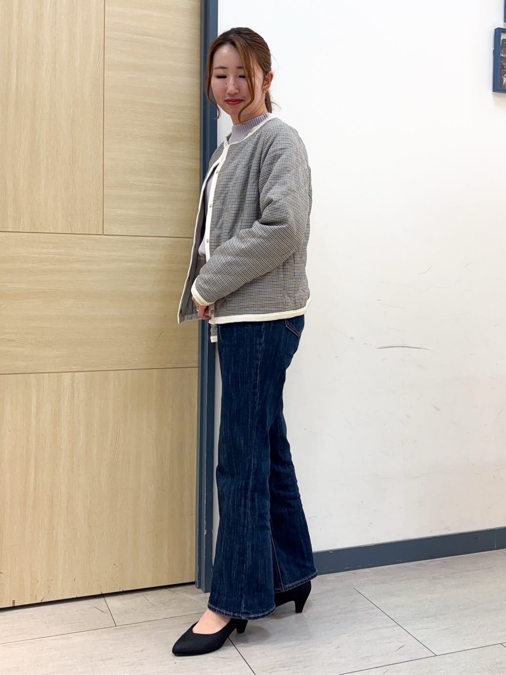 nanaさんの「grove｜【毛玉軽減／洗える】ミニケーブルニット」を使ったコーディネート