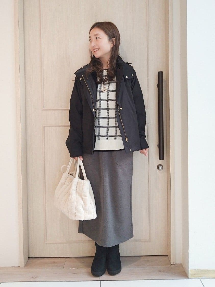mi-saさんの「SHOO･LA･RUE｜【高レビュー/2WAY】きれい見えで上品な ストライプファートートバッグ」を使ったコーディネート