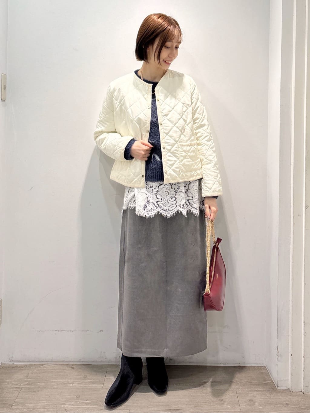 ぶまりんさんの「OPAQUE.CLIP｜アート柄シャギーニット【洗濯機OK】」を使ったコーディネート