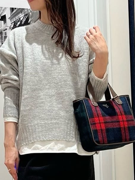mihoさんの「Dessin｜【洗える】クルーネックワイドニット」を使ったコーディネート