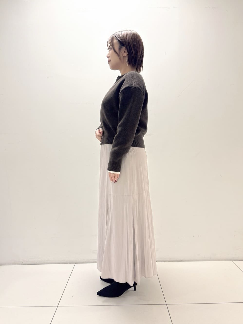 ayumiさんの「UNTITLED｜【アンサンブル可/洗える】ウールミラノリブニット」を使ったコーディネート