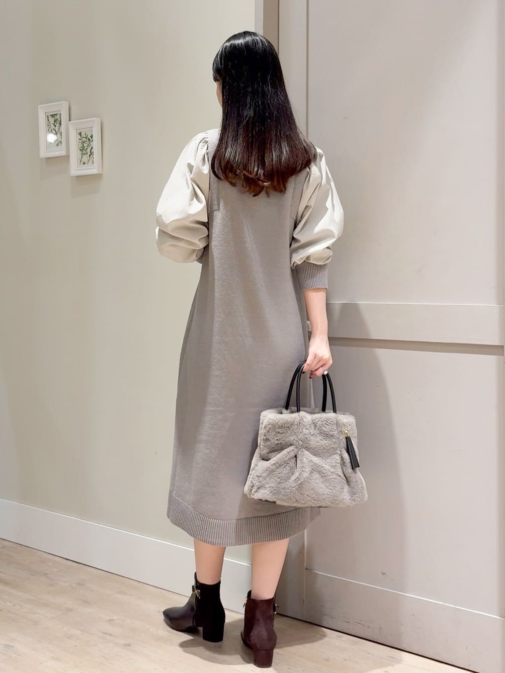 Mayuさんの「grove｜タックタッセルエコファー2WAYトート」を使ったコーディネート