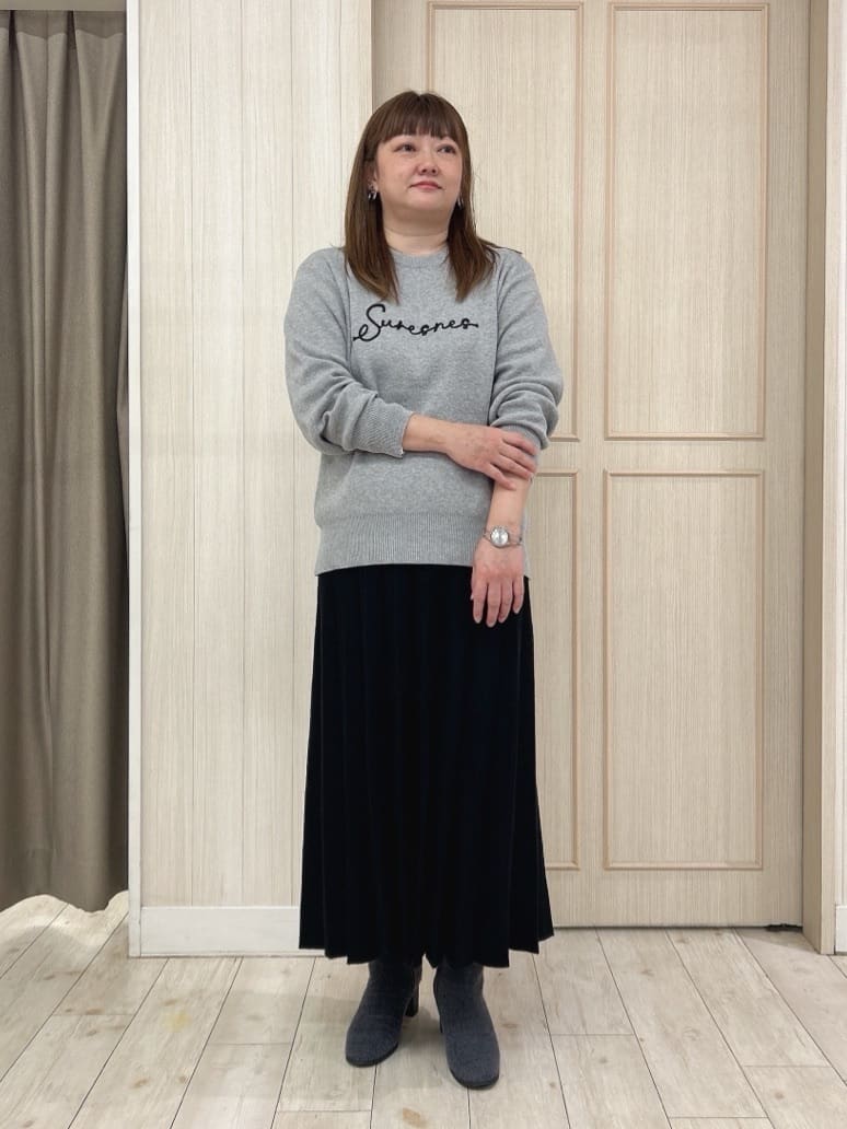 akiさんの「SHOO･LA･RUE｜起毛ニットブーツ」を使ったコーディネート