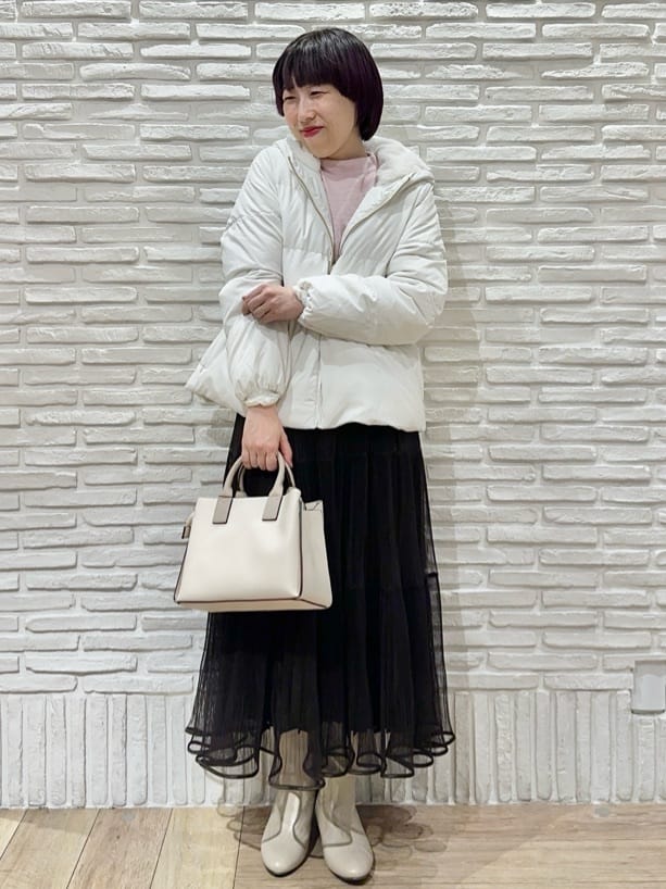 Hana...eさんの「index｜KAWADAダウンペプラムショートコート【撥水／洗濯機OK／静電気防止裏地】」を使ったコーディネート