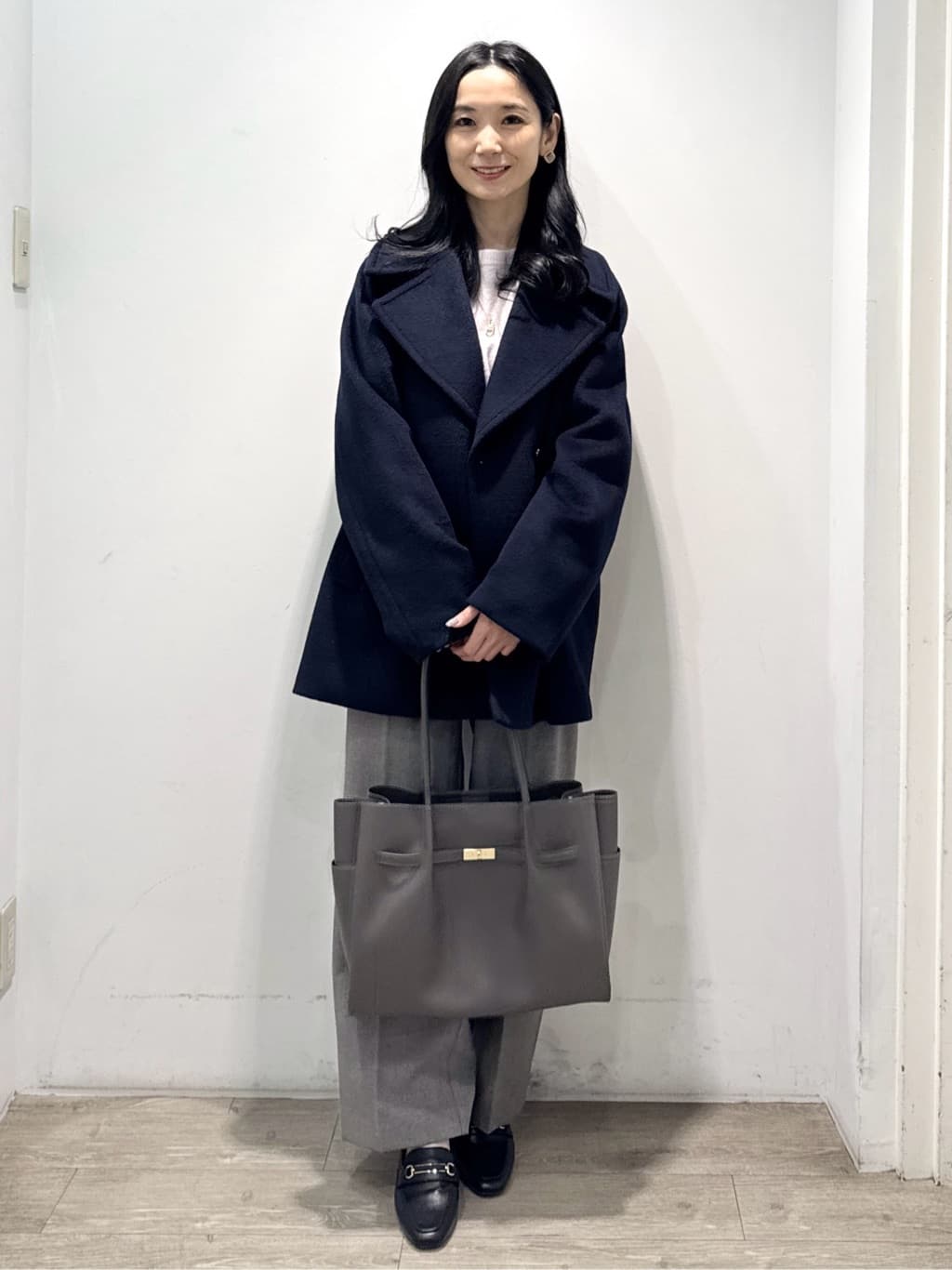 yuicciさんの「OPAQUE.CLIP｜カシミヤブレンドウールミドルピーコート」を使ったコーディネート