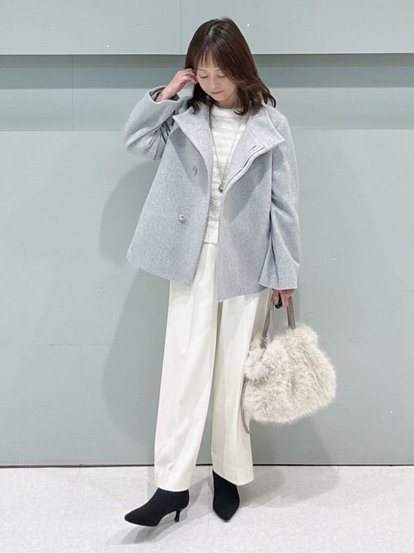 makiさんの「UNTITLED｜【着回しが効く／オンオフアウター】ウールショートコート」を使ったコーディネート