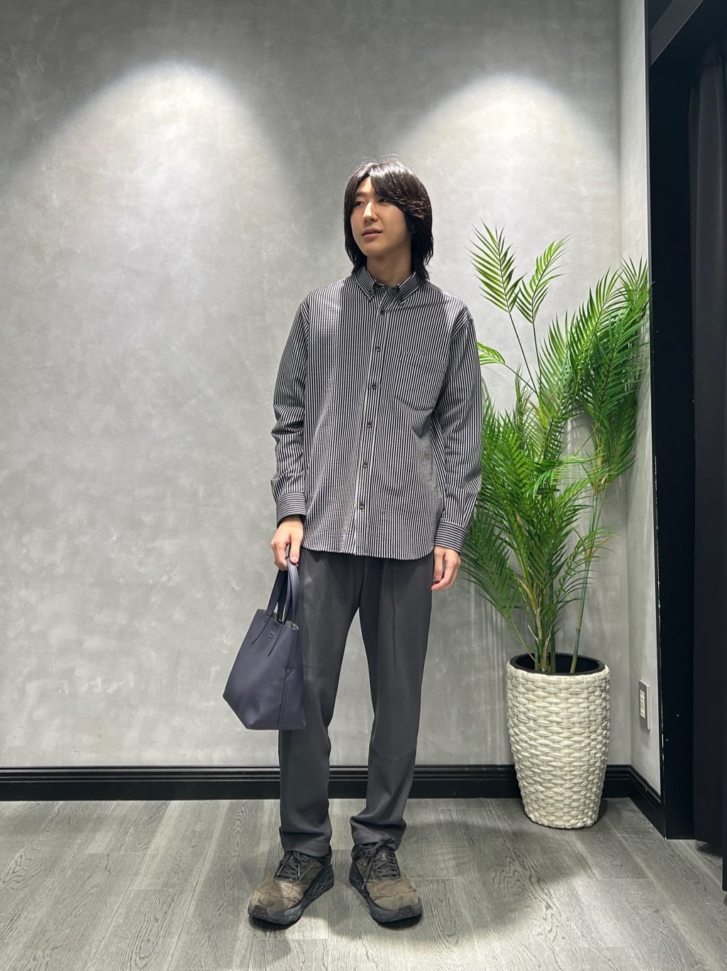 ruiさんの「TAKEO KIKUCHI｜【抗菌防臭/シーズンレス】シアサッカー ジャージシャツ」を使ったコーディネート