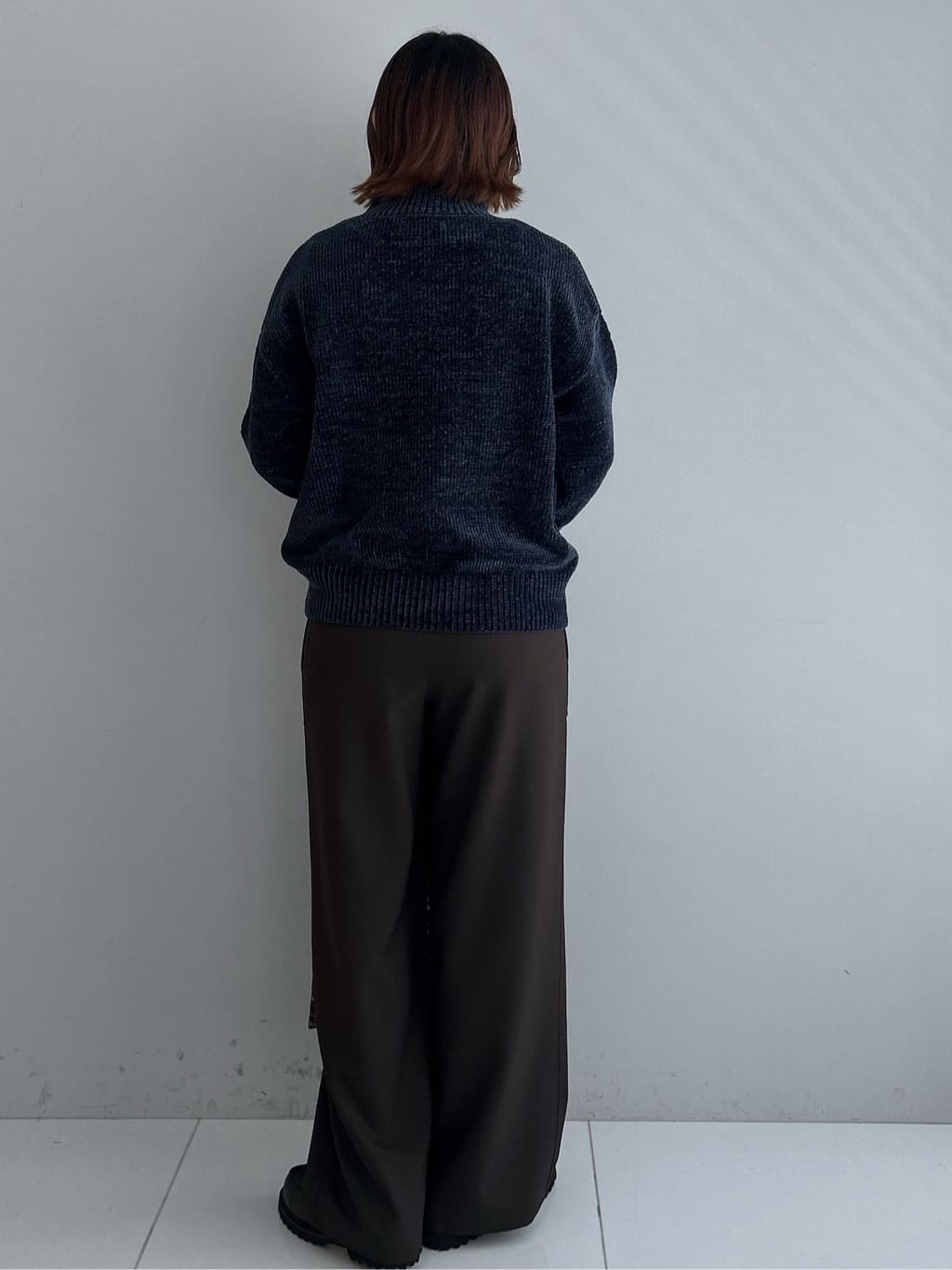 Hirokaさんの「Dessin｜【洗える】ハイネックベロアモールニット」を使ったコーディネート
