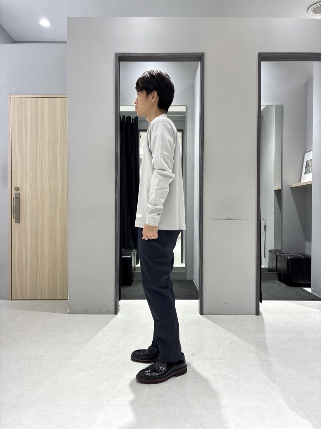 わいずみさんの「TAKEO KIKUCHI｜【抗菌防臭/シーズンレス】シアサッカー ジャージシャツ」を使ったコーディネート