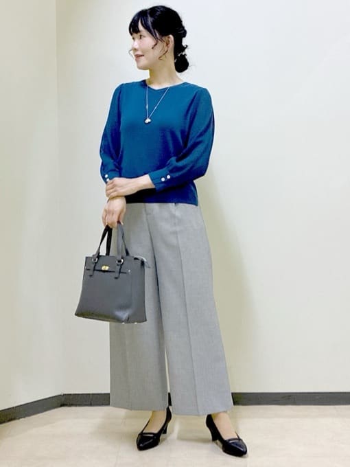 beni_gingerさんの「Reflect｜【単品使いOK◎／セットアップ可】リラクシーメランジワイドパンツ」を使ったコーディネート