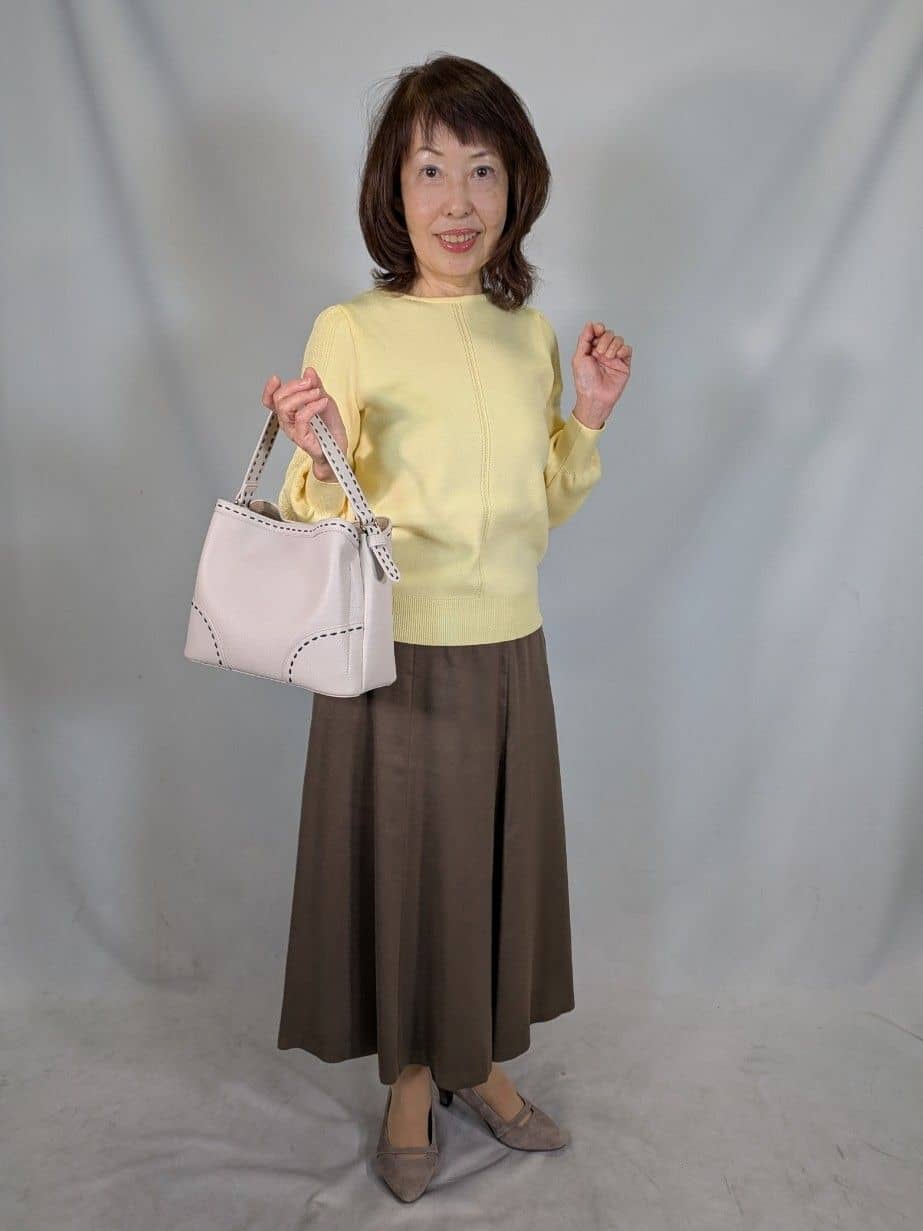k.kazunoさんの「Reflect｜【選べる8色／スカートにもパンツにも◎】ウール混ボートネックニット」を使ったコーディネート