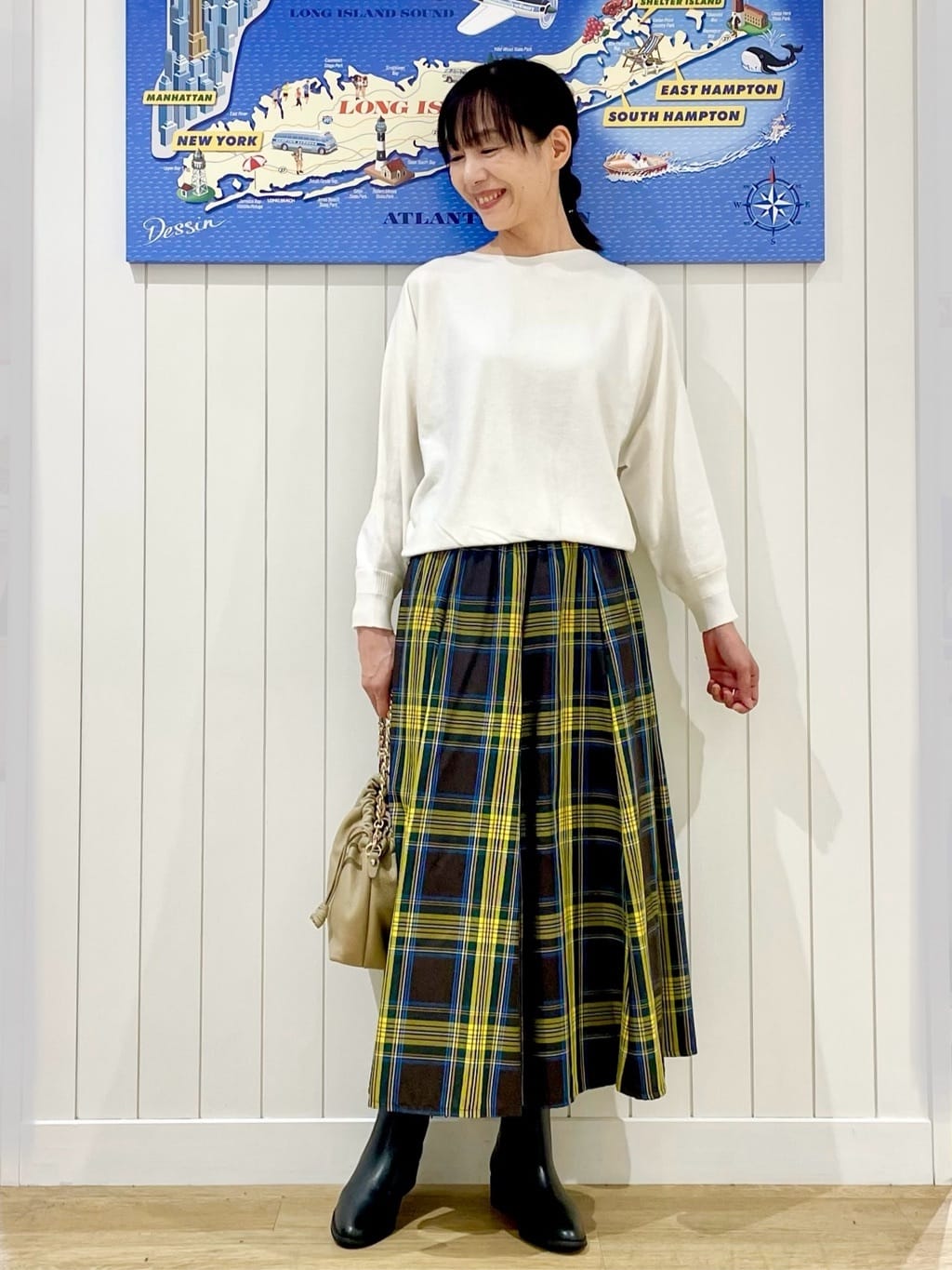 uwatokoさんの「Dessin｜【洗える】ウールブレンド後ろボタンニット」を使ったコーディネート