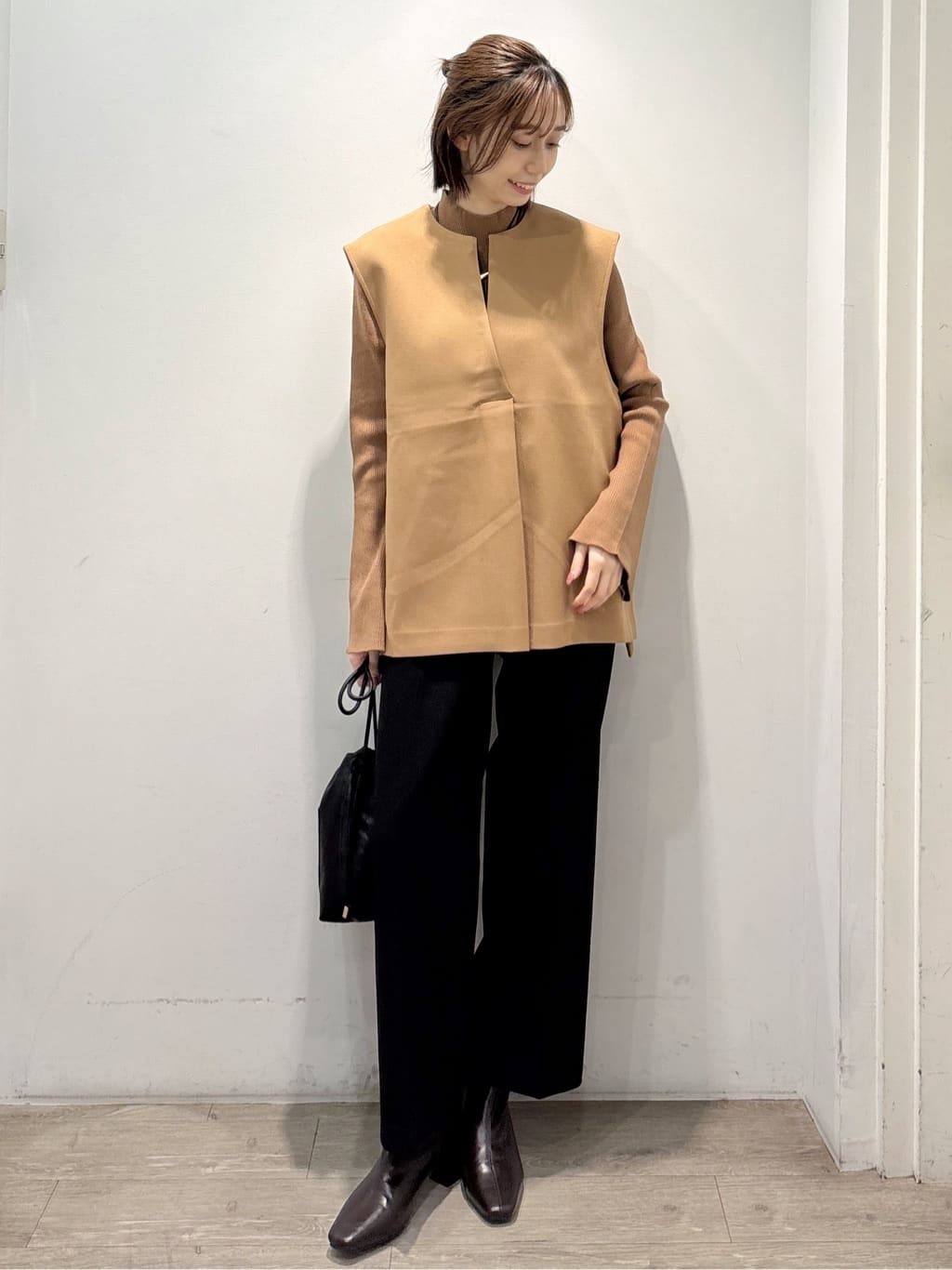 ぶまりんさんの「OPAQUE.CLIP｜ウォームタッチ イージーワイドパンツ【洗濯機洗OK／ストレッチ】≪SS～LL≫」を使ったコーディネート