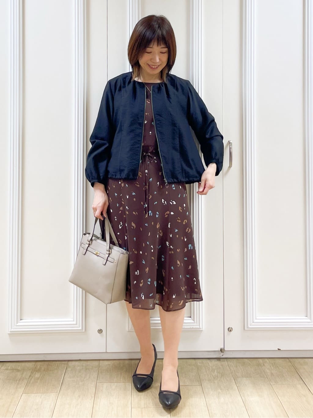めいさんの「Reflect｜【ライトアウター／ゆったり羽織れる／気軽な羽織りに◎】ライトブルゾン」を使ったコーディネート
