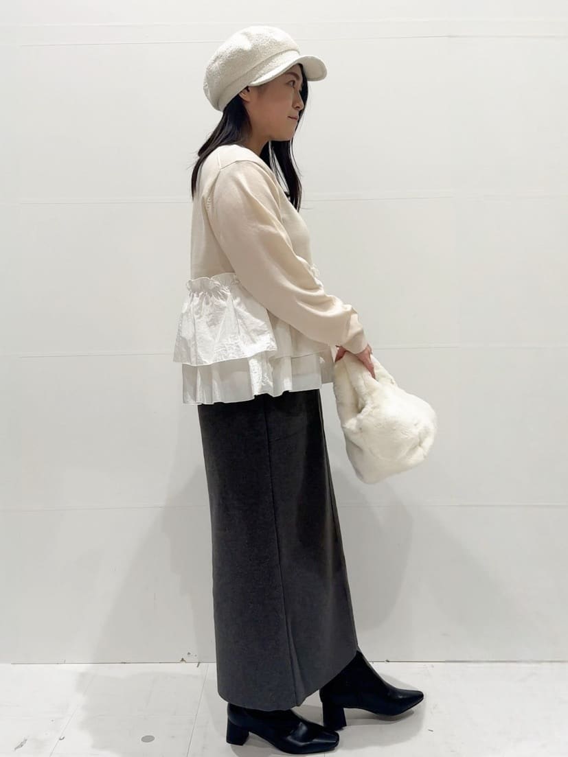 Minさんの「OPAQUE.CLIP｜フリルドッキングニット【洗濯機OK】」を使ったコーディネート