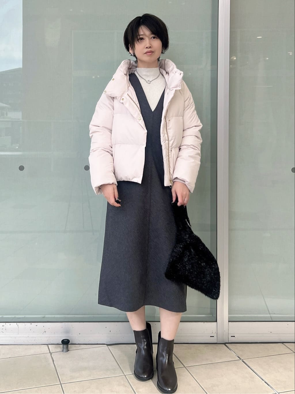 yo-koさんの「OPAQUE.CLIP｜KAWADAダウンショートコート【撥水／洗濯機OK／静電気防止裏地】《XS～LL》」を使ったコーディネート