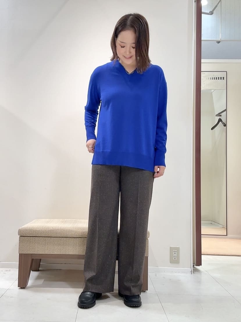 YUIさんの「UNTITLED｜【ワイド/後ろゴム/シーズンレス】シルクネップツイードパンツ」を使ったコーディネート