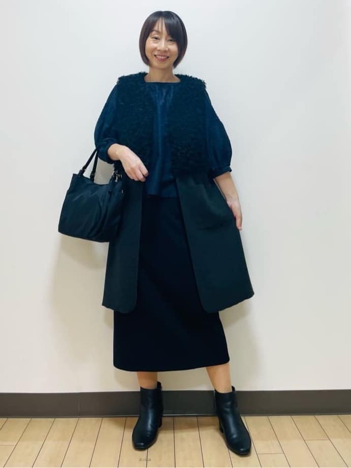 Riiさんの「Reflect｜【しっかり収納／小旅行に◎／インナーバッグ入り／ショルダー付き】3WAYデザインバッグ」を使ったコーディネート