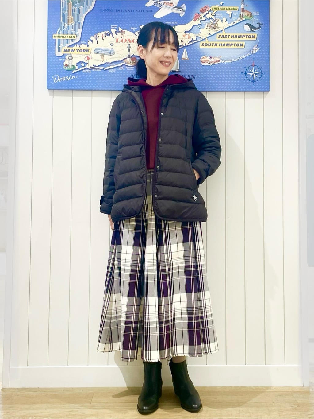 uwatokoさんの「Dessin｜【撥水・2WAY】ミュラーダウンコートミドル丈」を使ったコーディネート