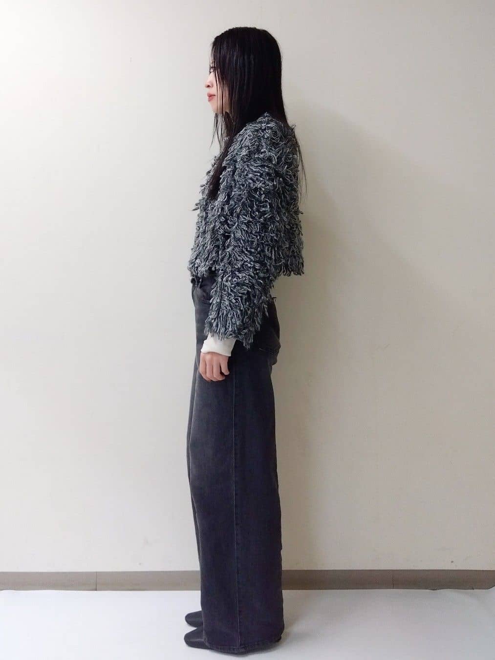 yuriさんの「OPAQUE.CLIP｜ループヤーンニットカーディガン」を使ったコーディネート