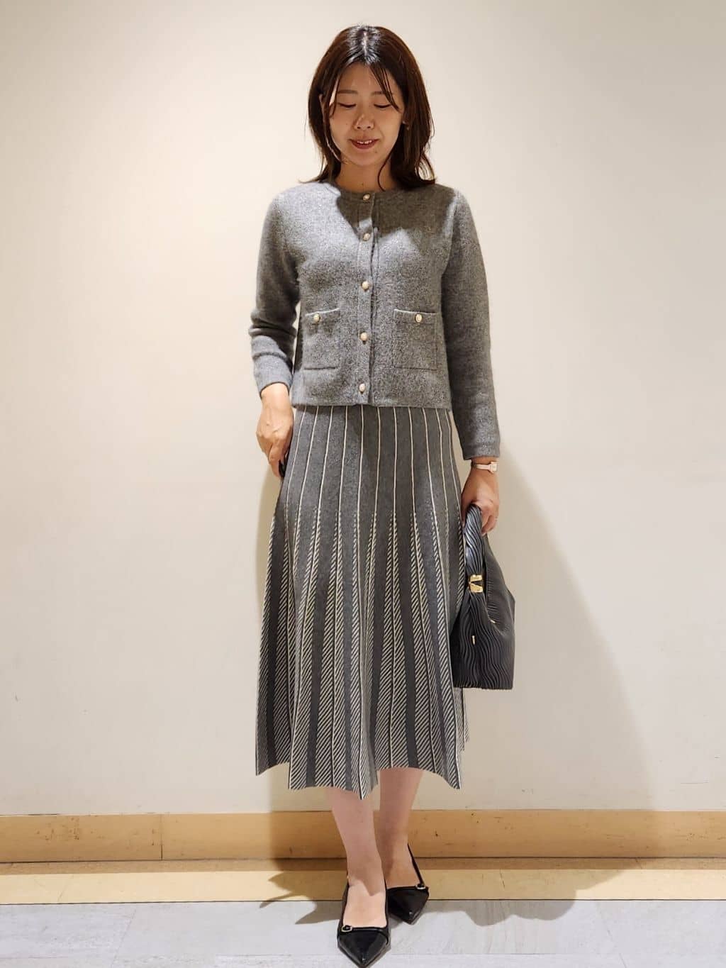 yukaさんの「COUP DE CHANCE｜【日本製】スタンドカラーのショート丈コート」を使ったコーディネート
