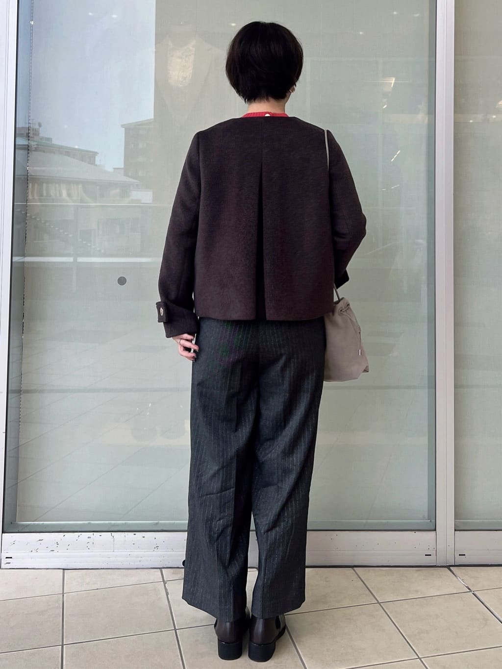 yo-koさんの「OPAQUE.CLIP｜ラメストライプワイドパンツ【洗濯機OK】」を使ったコーディネート