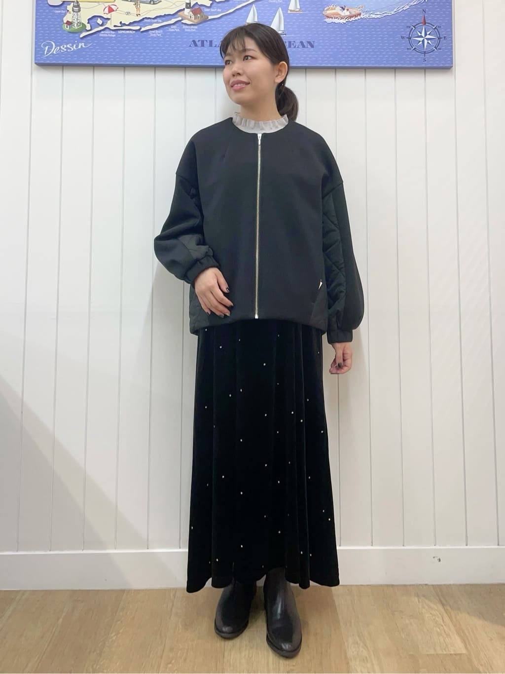Mayaさんの「Dessin｜【洗える】オーガンジーフリルニット」を使ったコーディネート
