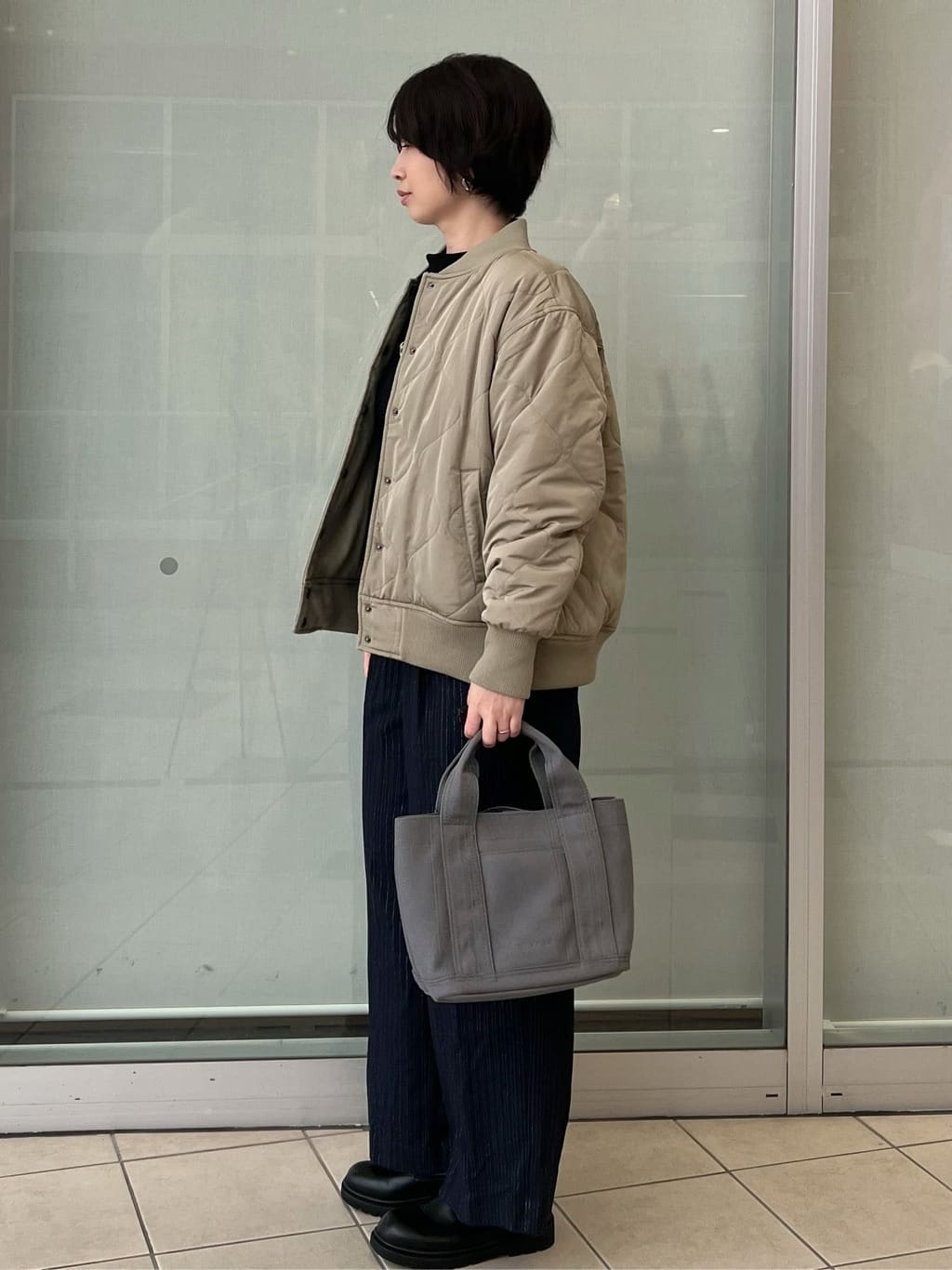 yo-koさんの「OPAQUE.CLIP｜《リバーシブル》キルティングブルゾン」を使ったコーディネート