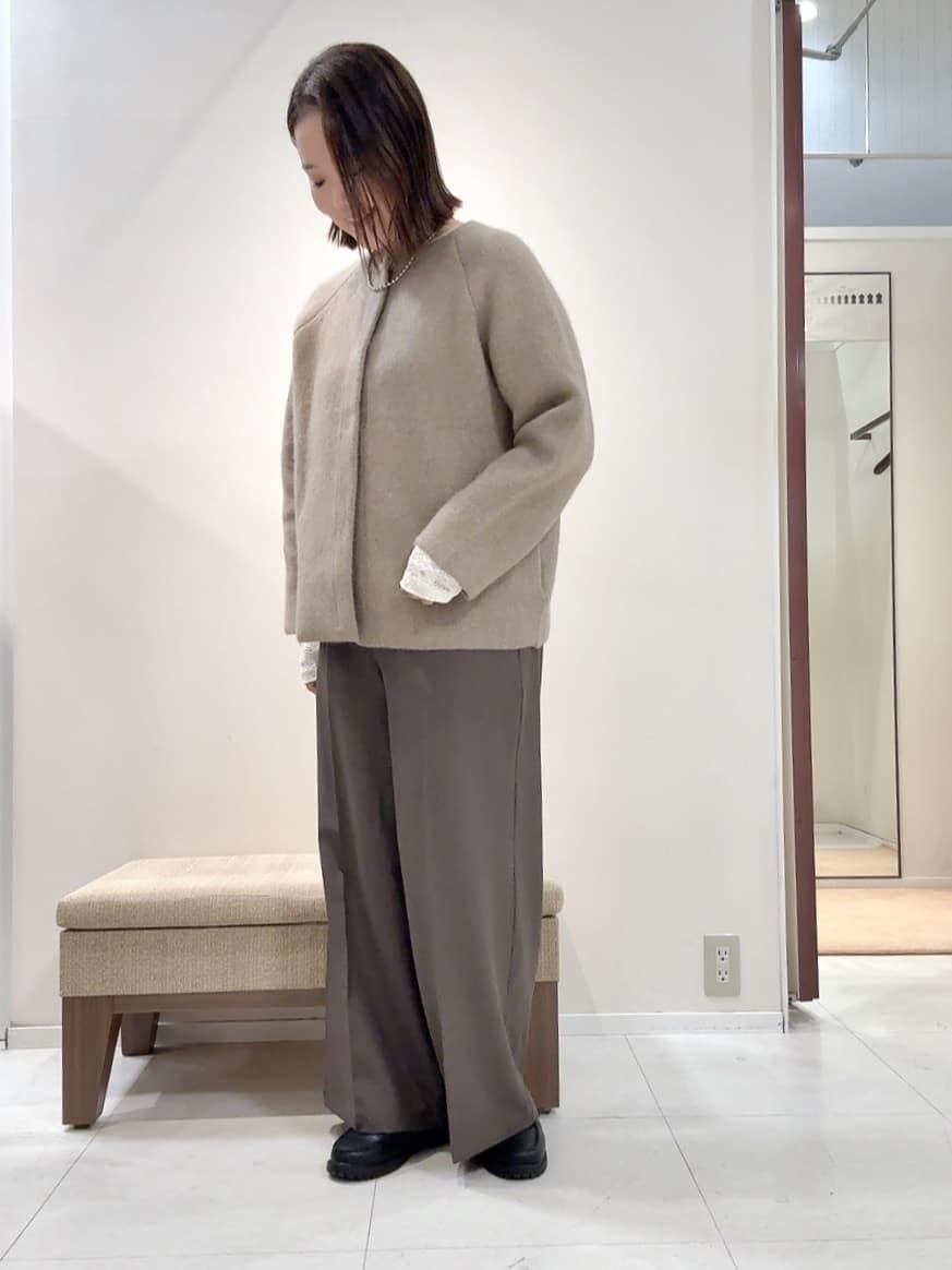 YUIさんの「UNTITLED｜【軽アウター/ミドル丈】ウールニットコーディガン」を使ったコーディネート