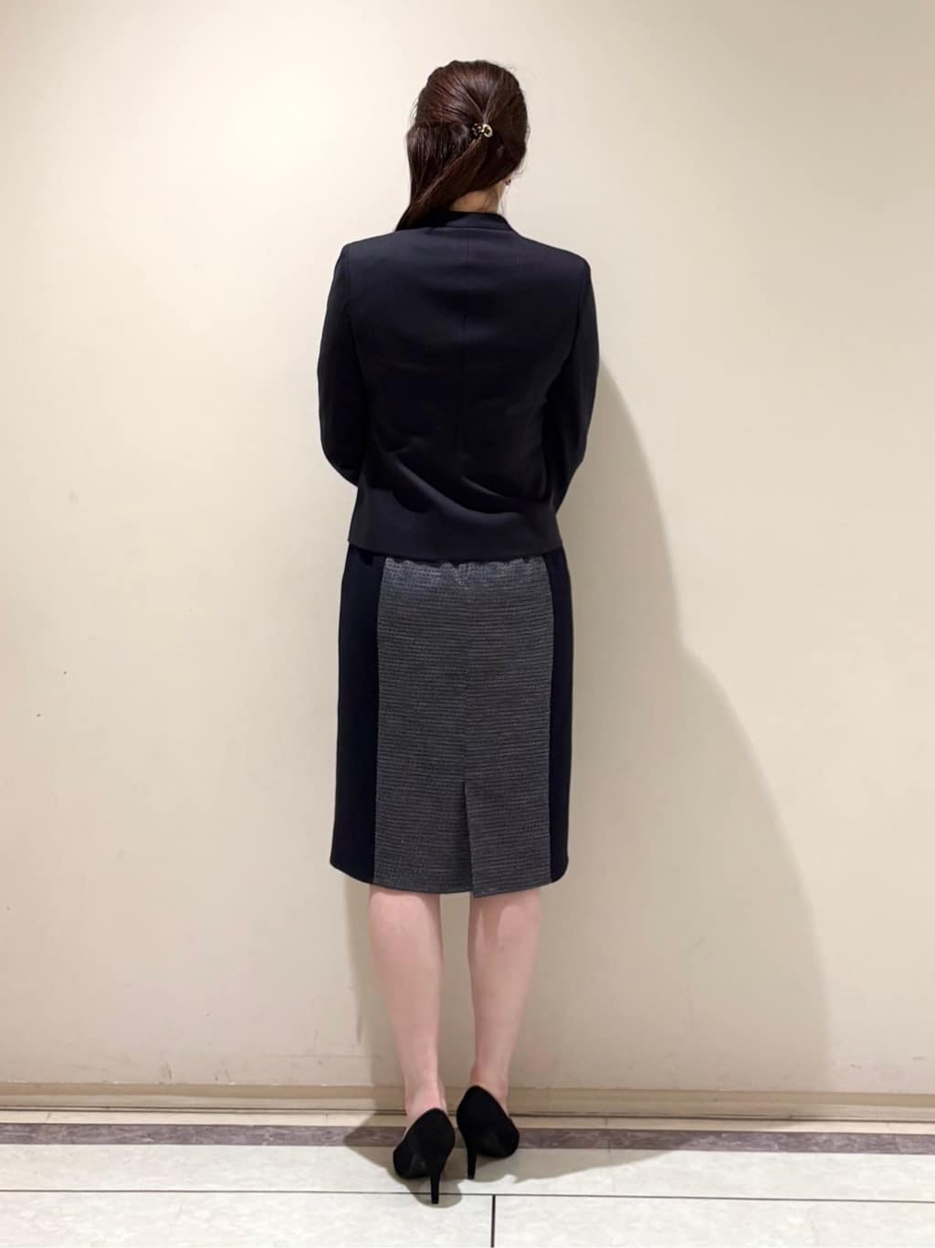 sakiさんの「COUP DE CHANCE｜◆【日本製／ラメ混】ジャージ素材タイトシルエットワンピース」を使ったコーディネート