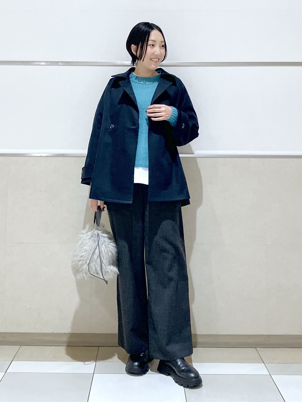 eriko さんの「Dessin｜【洗える】クルーネックワイドニット」を使ったコーディネート