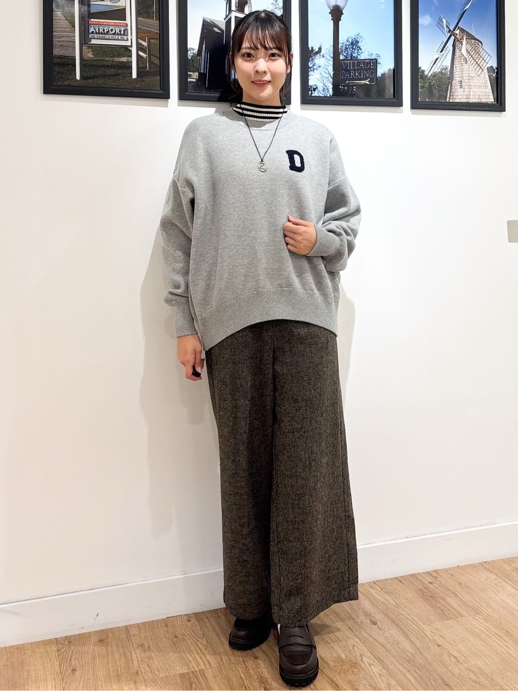 Ririkaさんの「Dessin｜メタルフレームコードネックレス」を使ったコーディネート