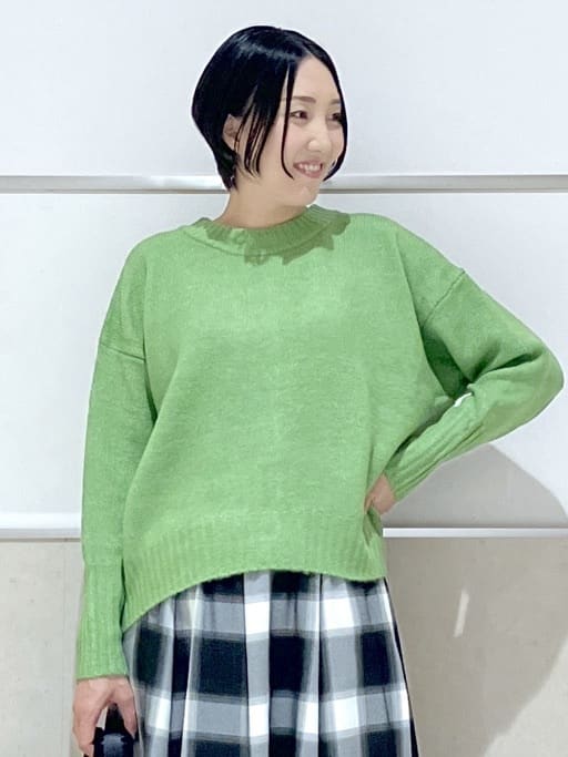 eriko さんの「Dessin｜【洗える】クルーネックワイドニット」を使ったコーディネート