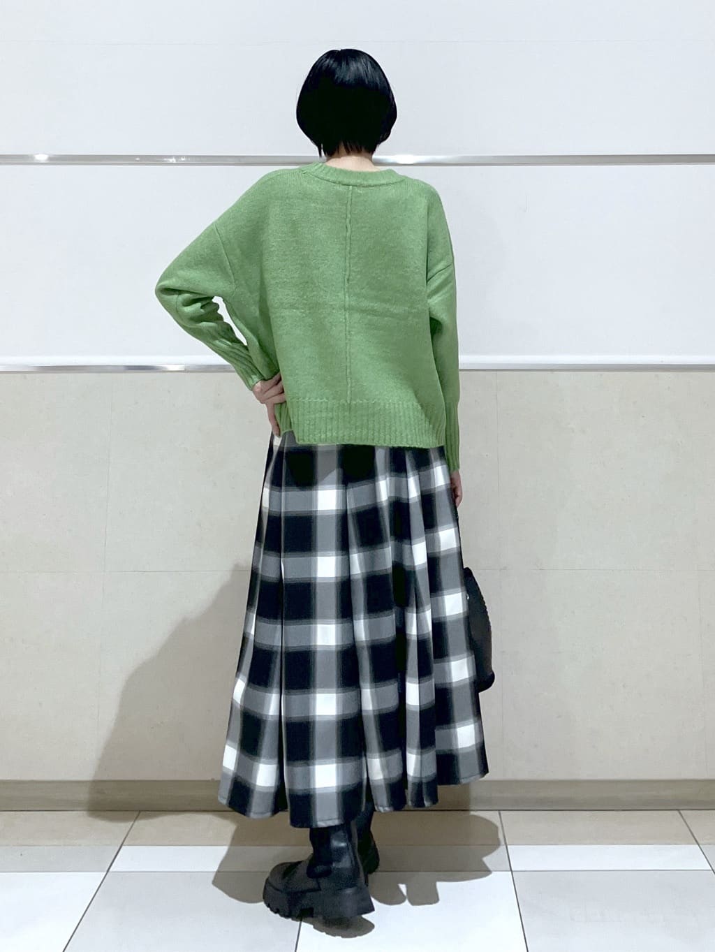 eriko さんの「Dessin｜【洗える】クルーネックワイドニット」を使ったコーディネート