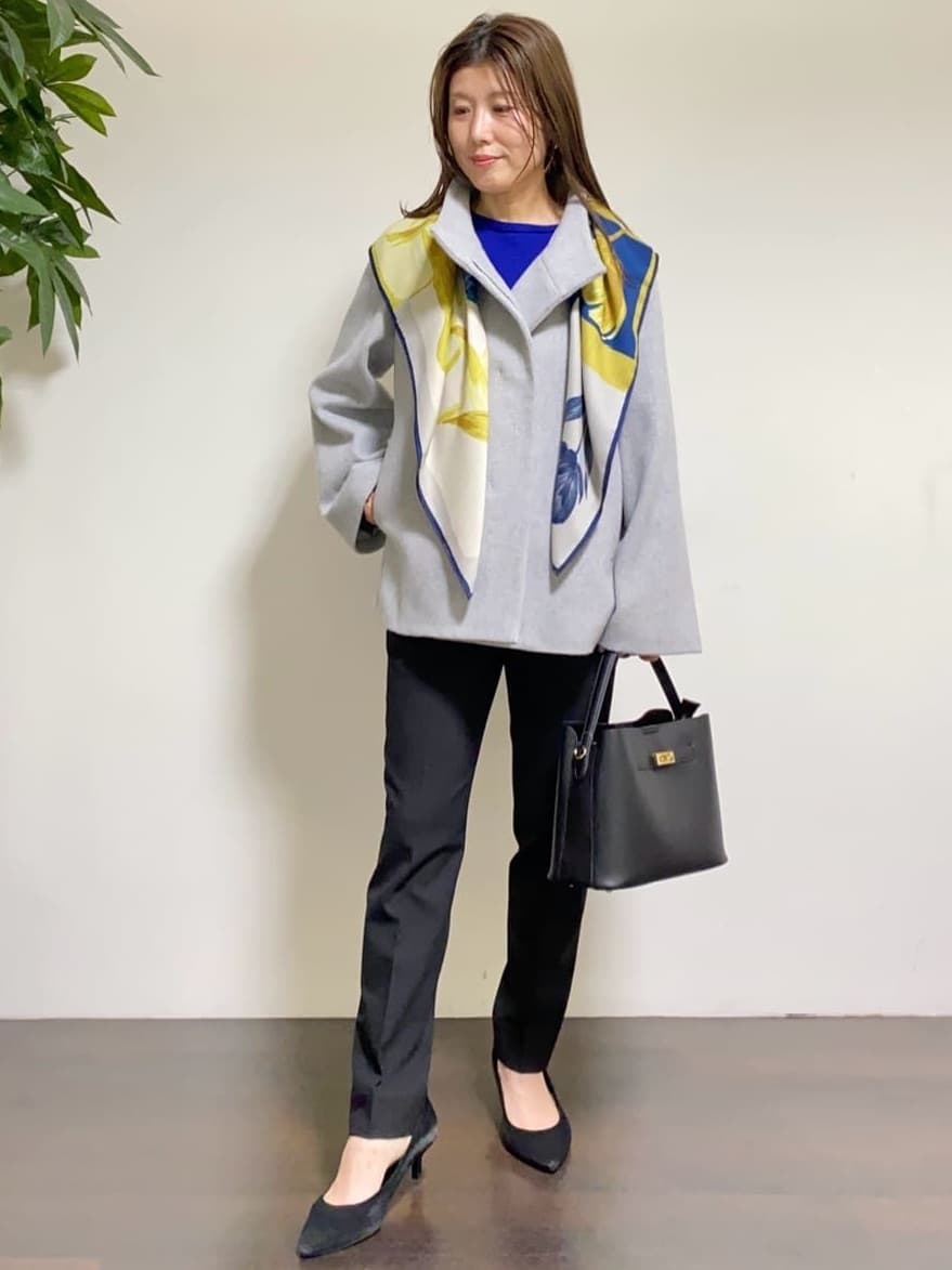 tomoさんの「UNTITLED｜【あったか素材/ストレッチ性】裏起毛テーパードパンツ」を使ったコーディネート