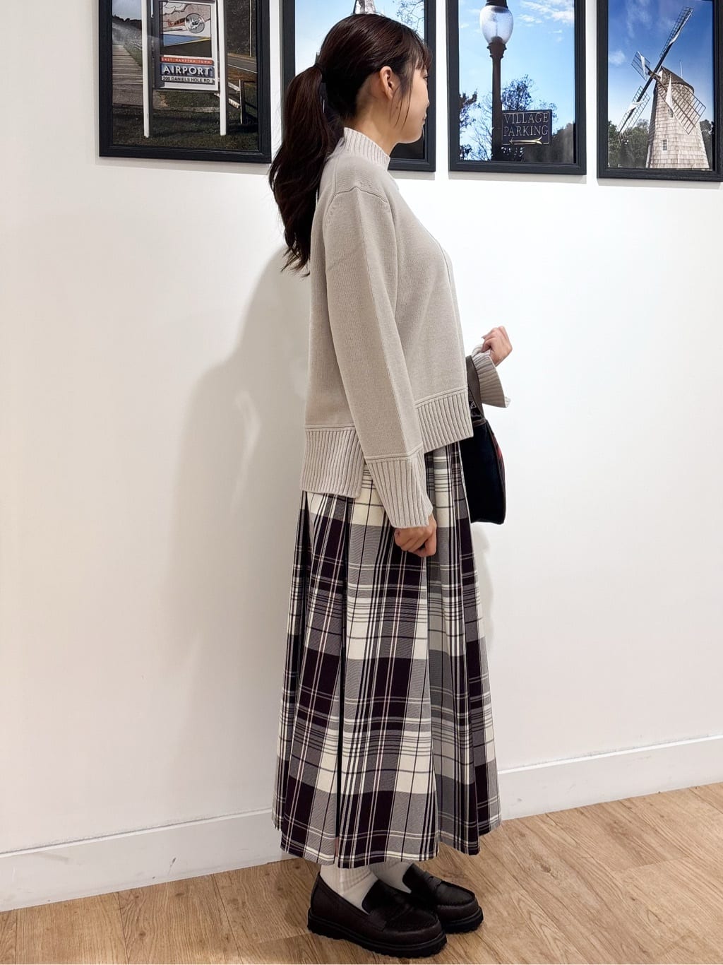 Ririkaさんの「Dessin｜【洗える】センタータックラインハイネックニット」を使ったコーディネート