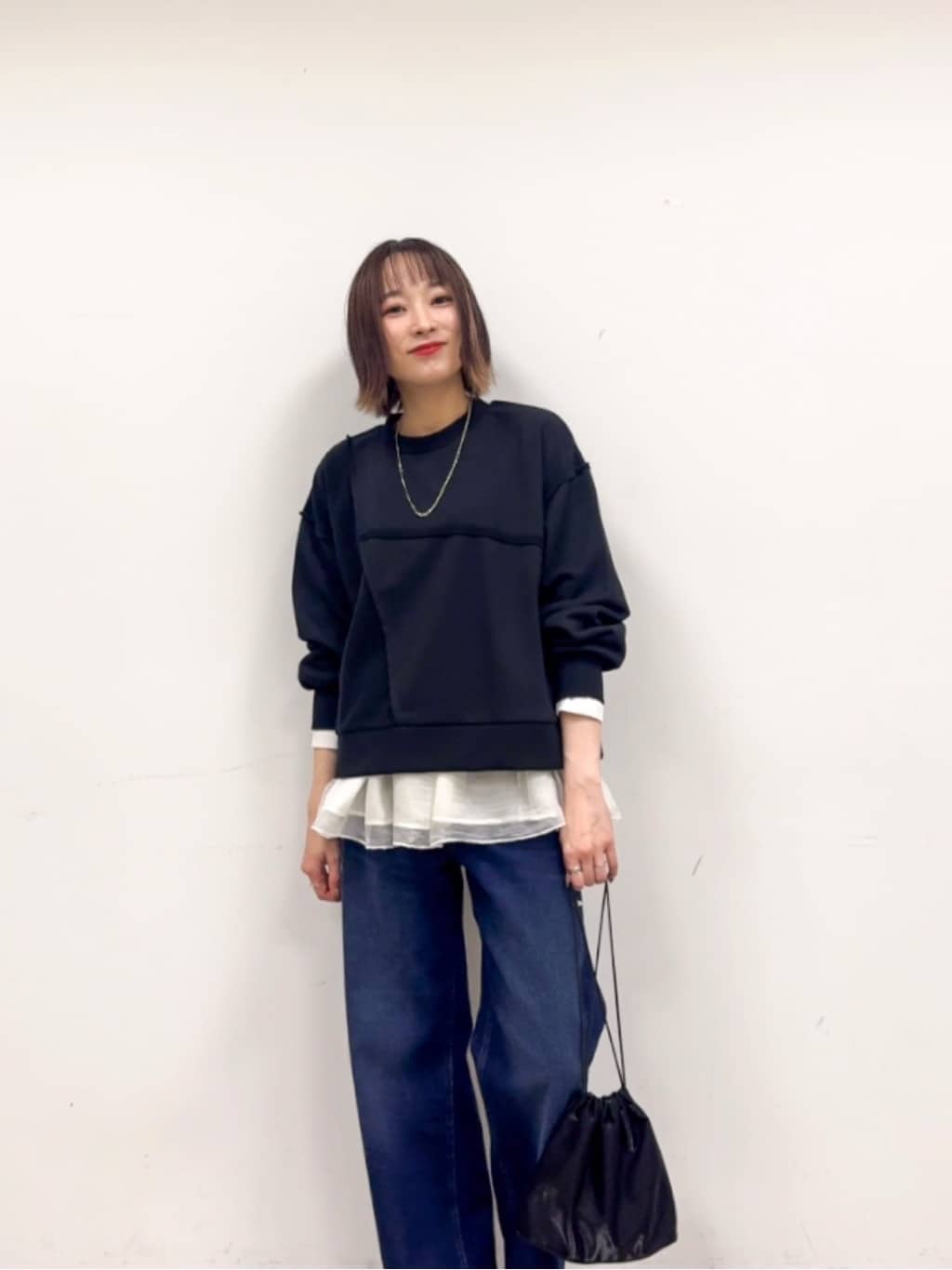 𝐜𝐡𝐢𝐤𝐚さんの「SHOO･LA･RUE｜裾フリルレイヤードトップス」を使ったコーディネート