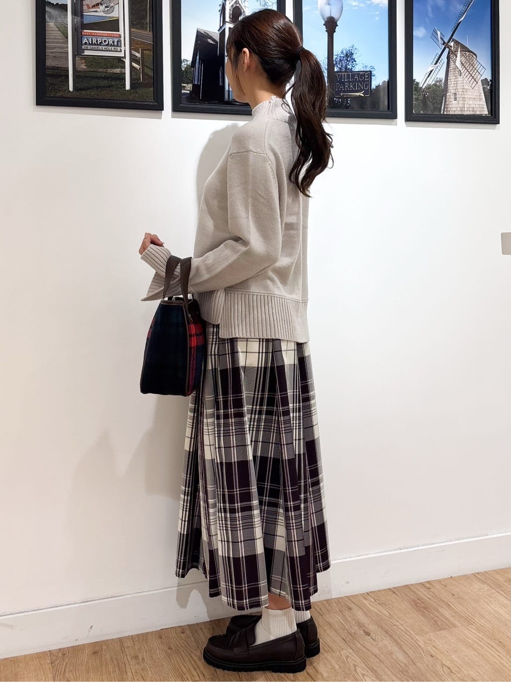 Ririkaさんの「Dessin｜【洗える】センタータックラインハイネックニット」を使ったコーディネート