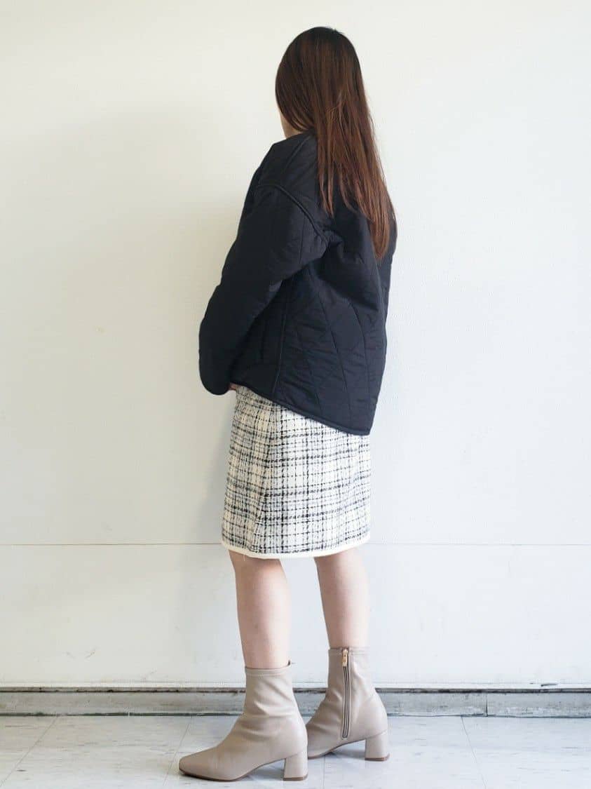 Riaさんの「index｜リバーシブル キルティングファーブルゾン【洗濯機OK】」を使ったコーディネート