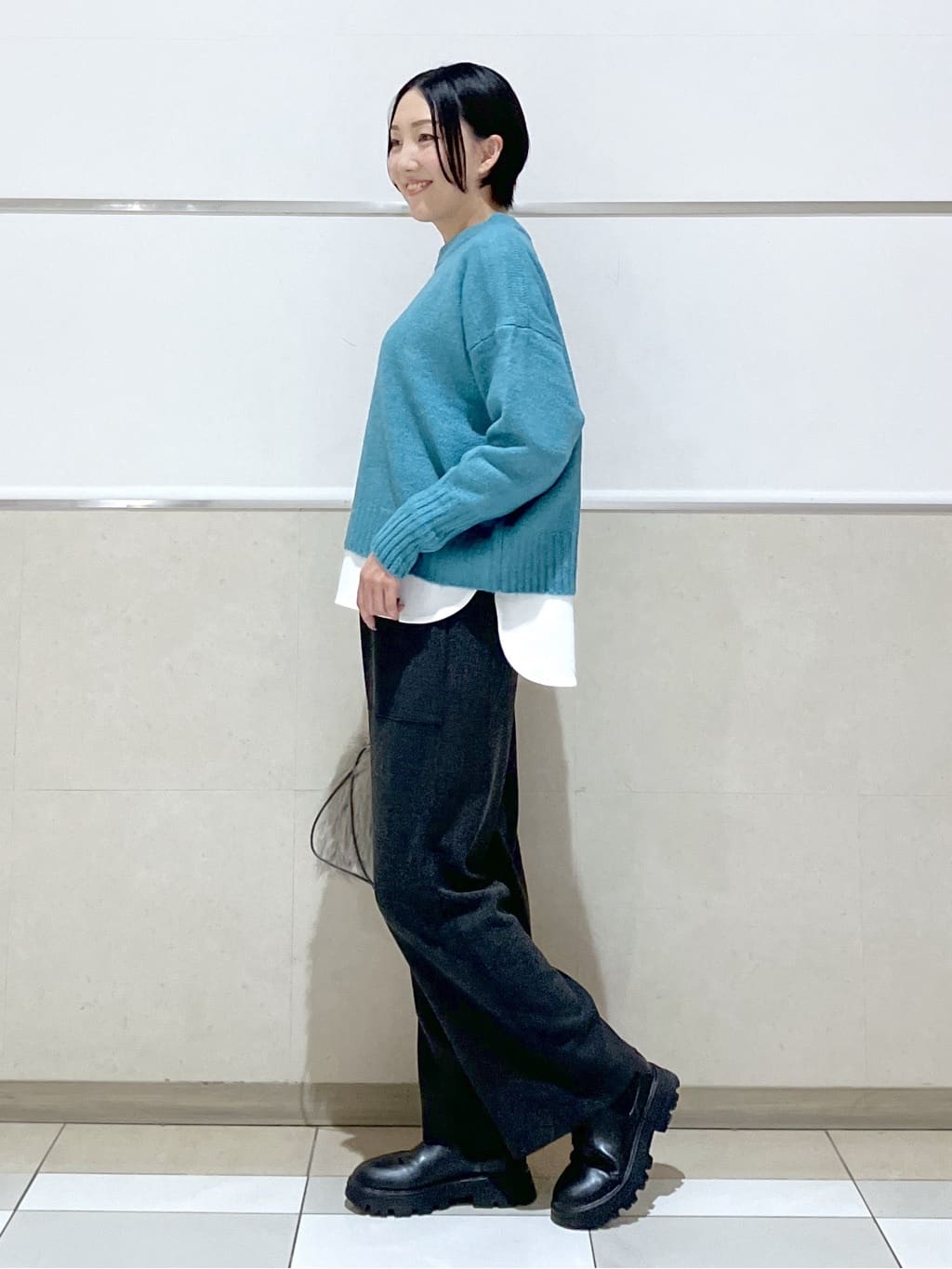 eriko さんの「Dessin｜【洗える】クルーネックワイドニット」を使ったコーディネート
