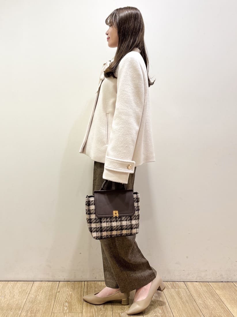 ayaさんの「index｜ノーカラーショートコート」を使ったコーディネート