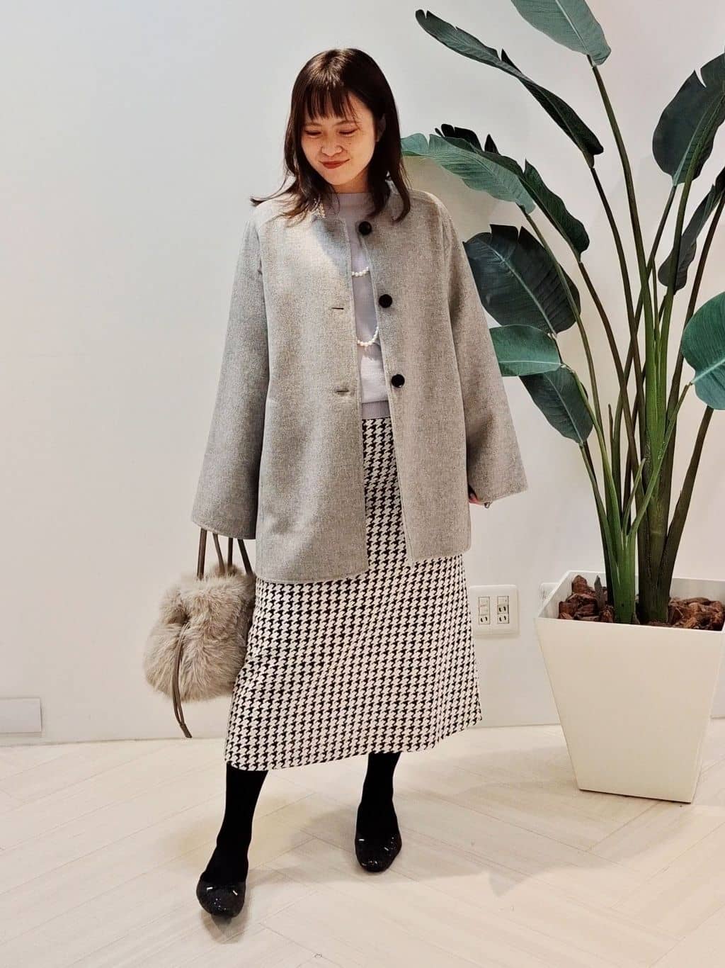 YuKaRiさんの「UNTITLED｜【8色展開／コンパクト丈】レーヨン混 コクーンニット」を使ったコーディネート