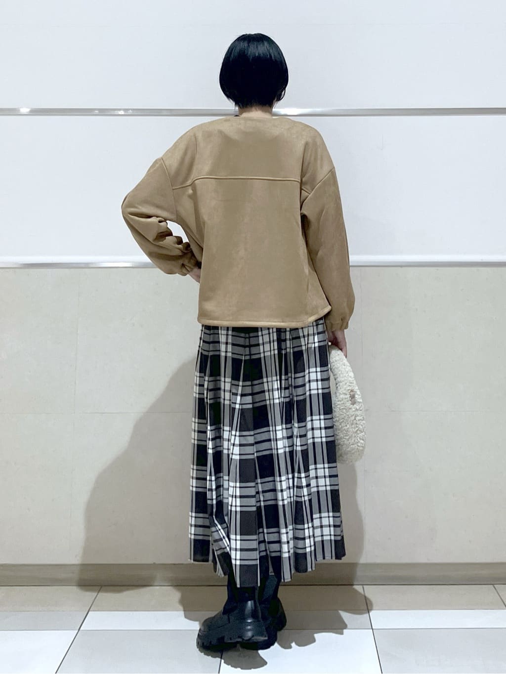 eriko さんの「Dessin｜【セットアップ可・洗える】マシュマロスウェードジップブルゾン」を使ったコーディネート